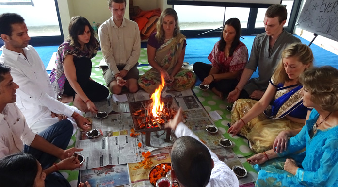 Fire Ceremony Yoga Teacher Training in India