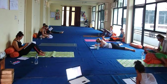 Student Learning Yoga Teacher Training in India